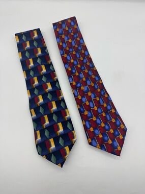 Cocktail Collection set of 2 100% Silk Ties
